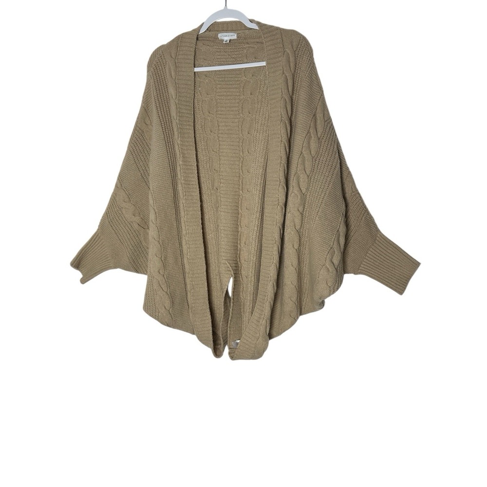 Autumn Skye Cardigan Womens Size XL Tan Oversized Outdoor Minimalist‎ Cozy Knit